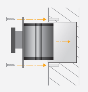 Detail recessed wall mounting